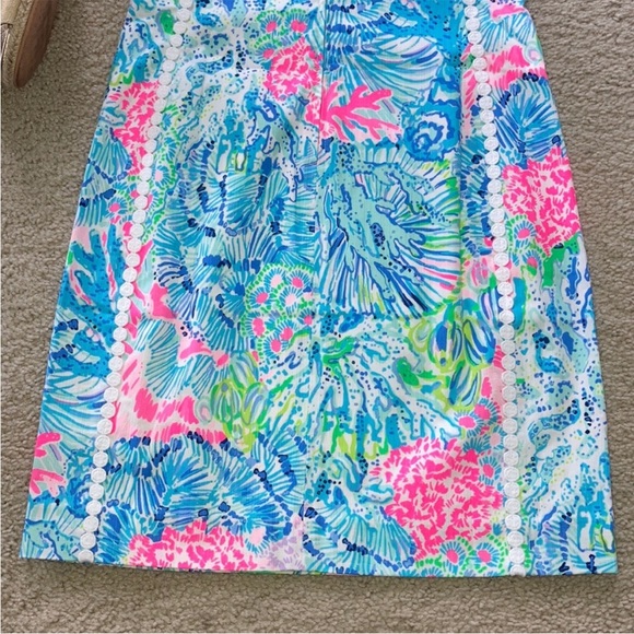 Lilly Pulitzer Mila Stretch Shift Dress in Multi Sink Or Swim - Picture 8 of 8